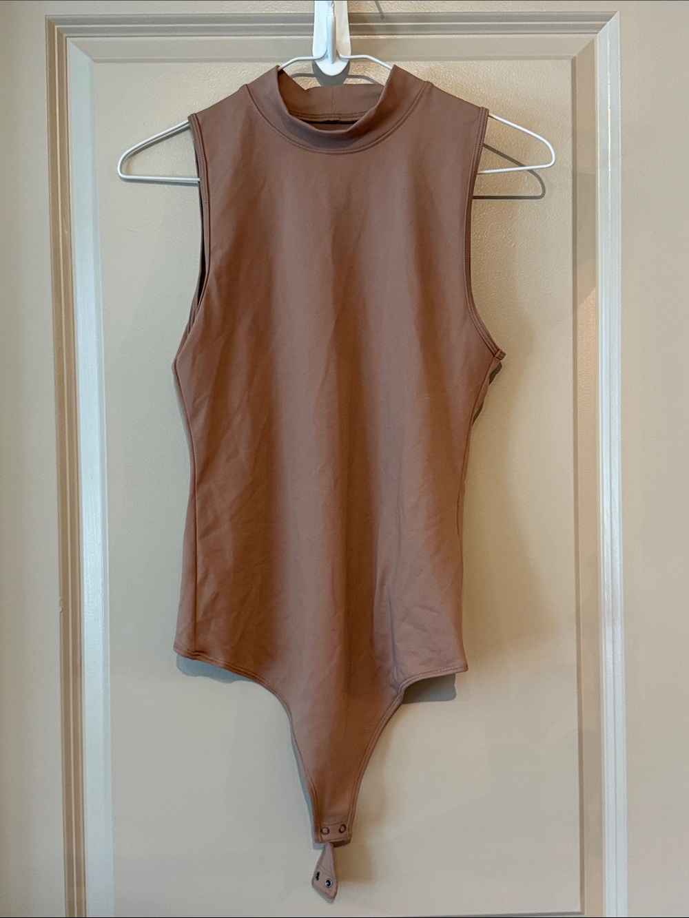 Abercrombie & Fitch Tan Mock Neck Bodysuit